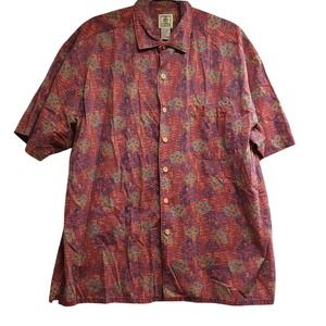 Morro Bay Short Sleeve Button‎ Up Men's Hawaiian Shirt Size Large